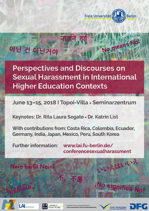 Plakat „Perspectives and Discourses on Sexual Harassment in International Higher Education Contexts“