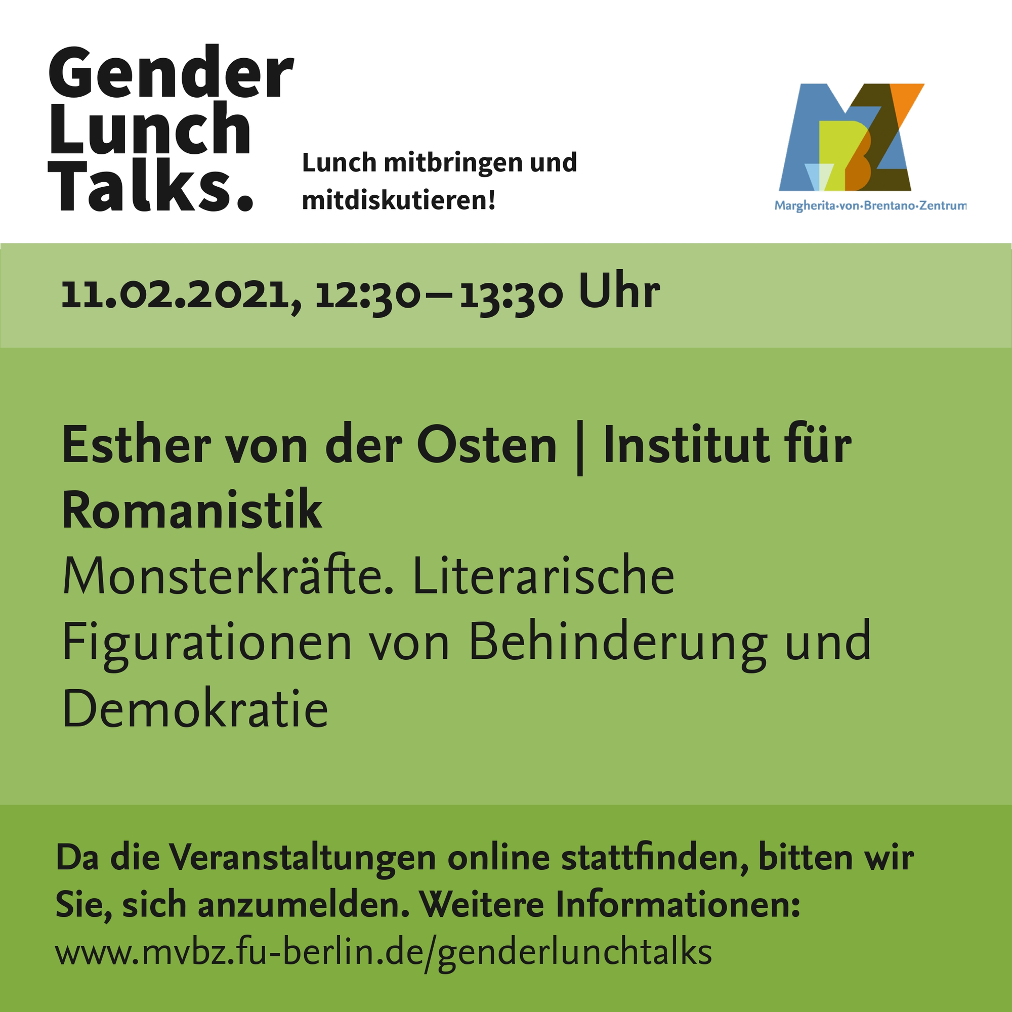 Gender Lunch Talks, 11.02.21