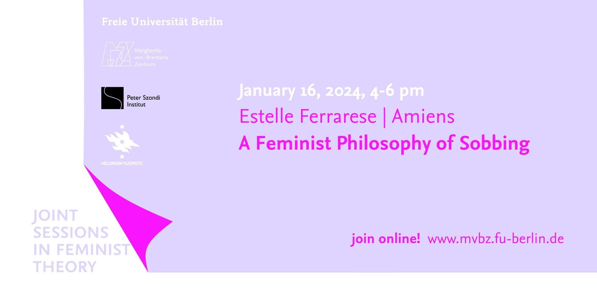 Joint Sessions in Feminist Theory, 16.01.2024