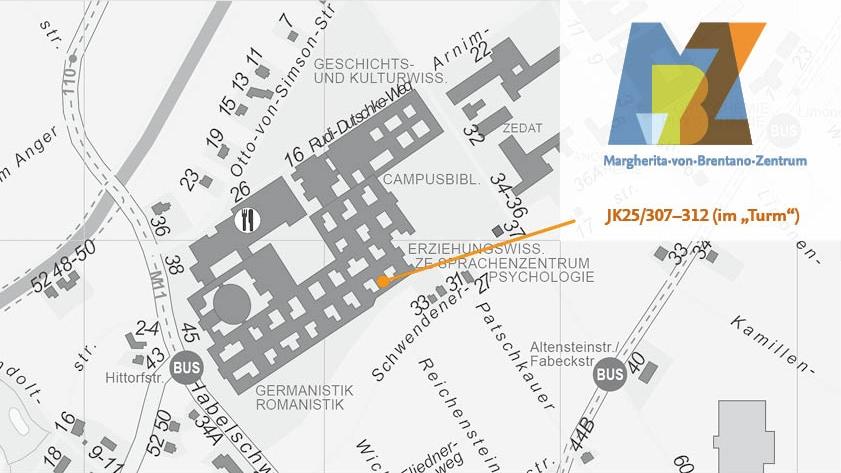 Lageplan des Margherita-von-Brentano-Zentrums
