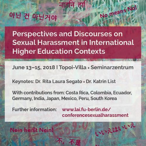 Ausschnitt aus Konferenzplakat „Perspectives and Discourses on Sexual Harassment in International Higher Education Contexts“