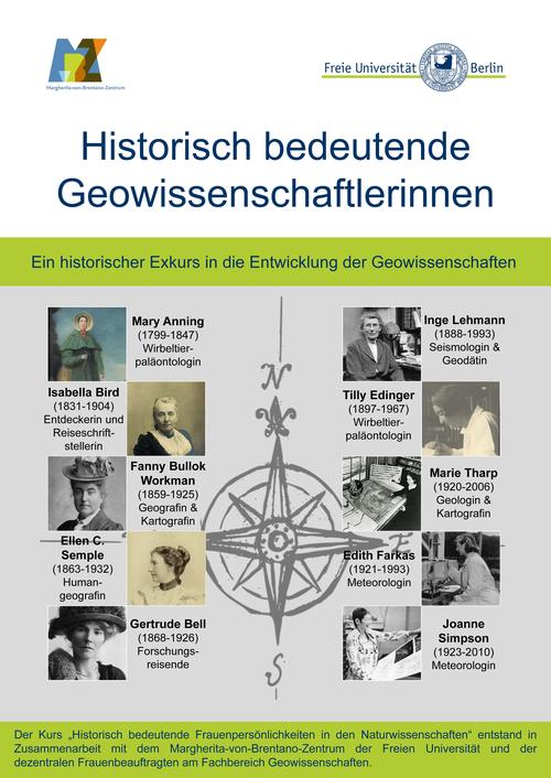 Posterausstellung „Historisch bedeutende Geowissenschaftlerinnen“, 2019