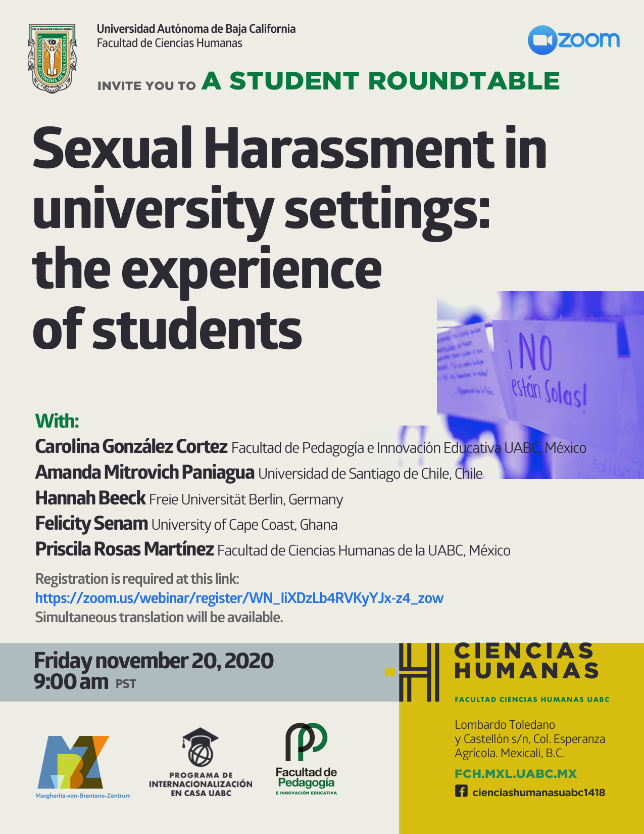Sexual Harassment in University Settings, 20.11.2020
