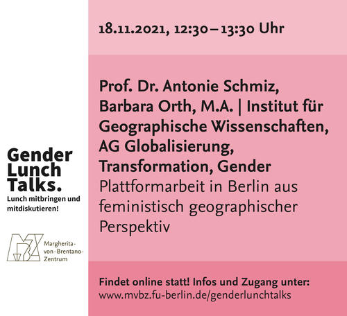 Gender Lunch Talk, 18.11.2021