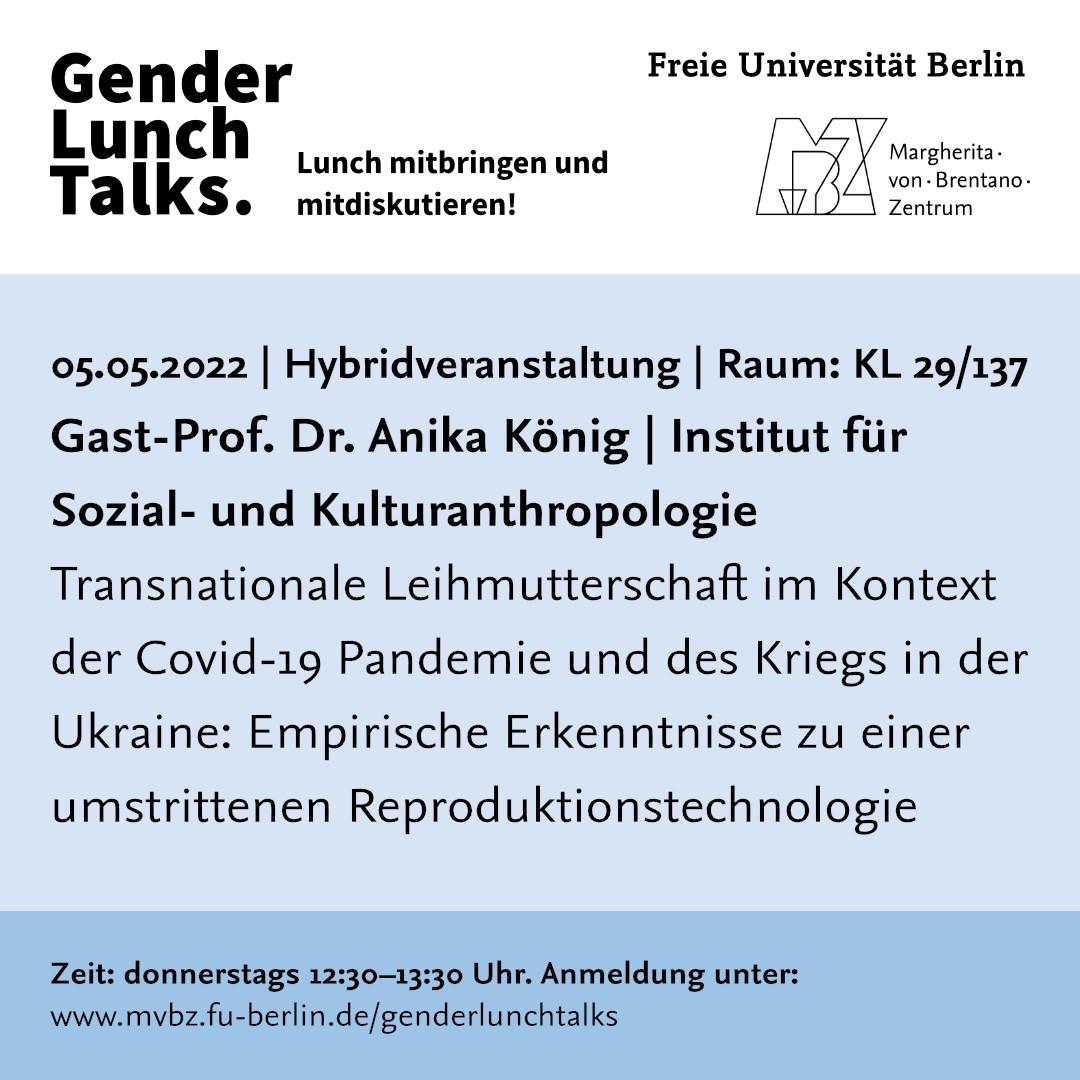 Gender Lunch Talks, 05.05.2022