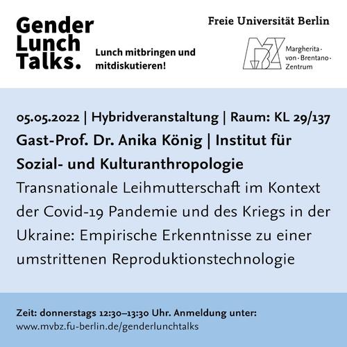 Gender Lunch Talk, 05.05.2022