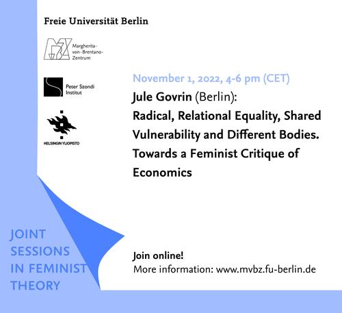 Joint Sessions in Feminist Theory, 01.11.2022