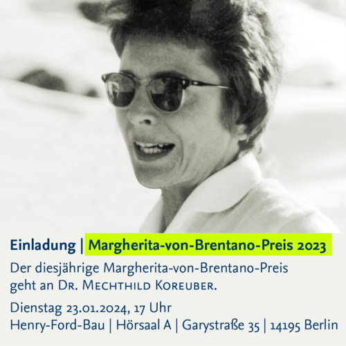 Verleihung des Margherita-von-Brentano-Preises 2023