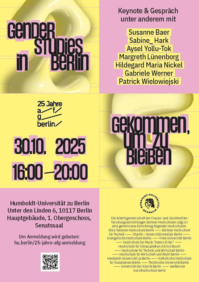 Gender Studies in Berlin | Gekommen, um zu bleiben | Keynote & Gespräch