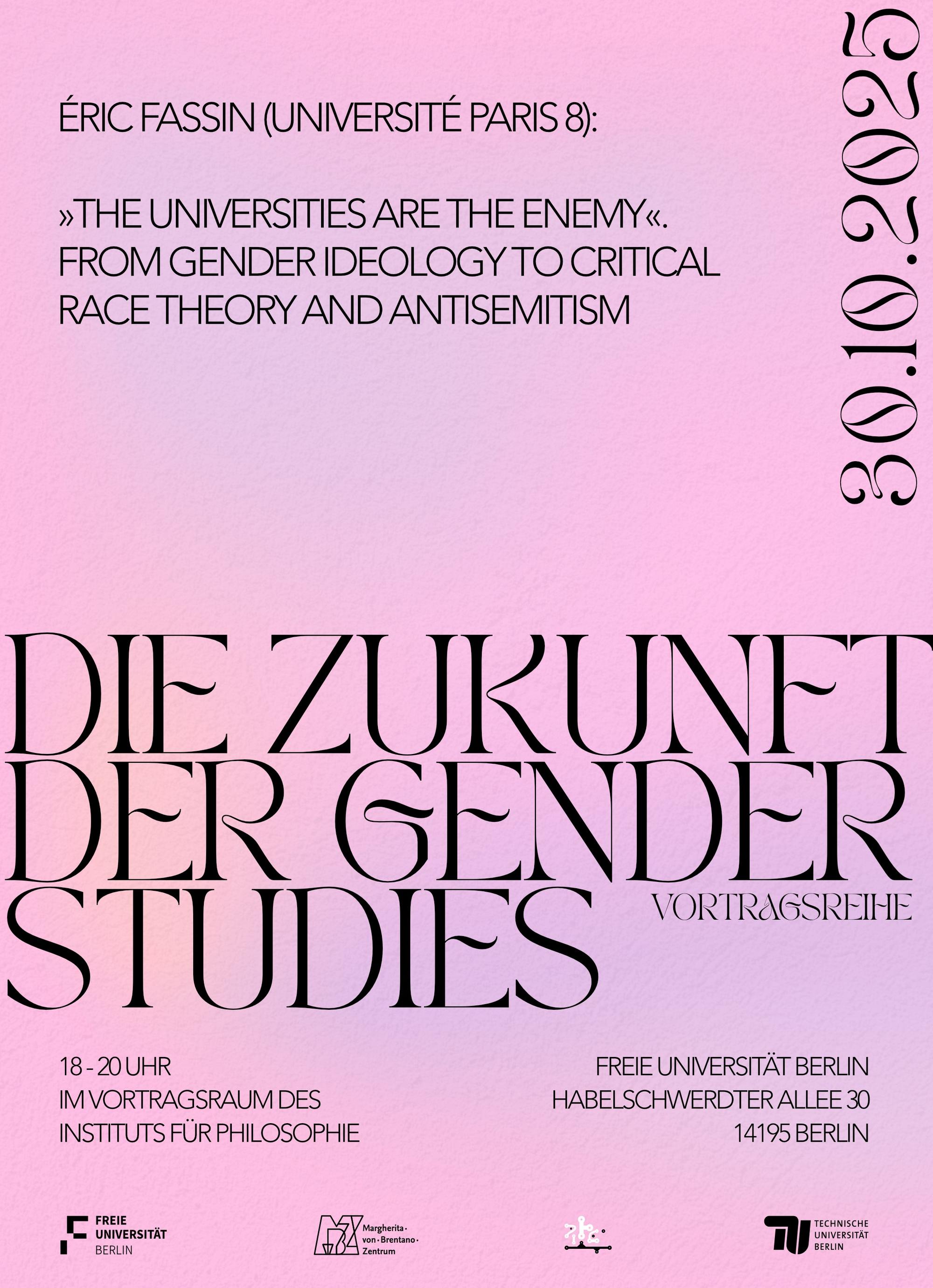 Zukunft der Gender Studies, 30.10.2025
