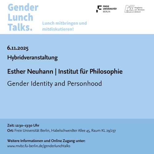 Gender Lunch Talks, 06.11.2025