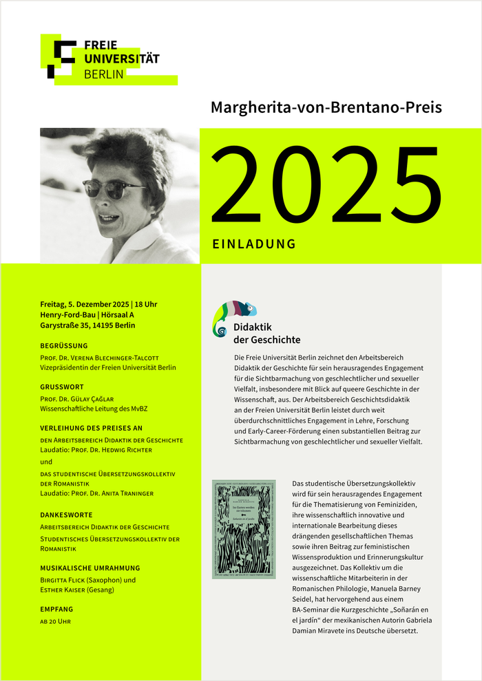 Verleihung des Margherita-von-Brentano-Preises 2025