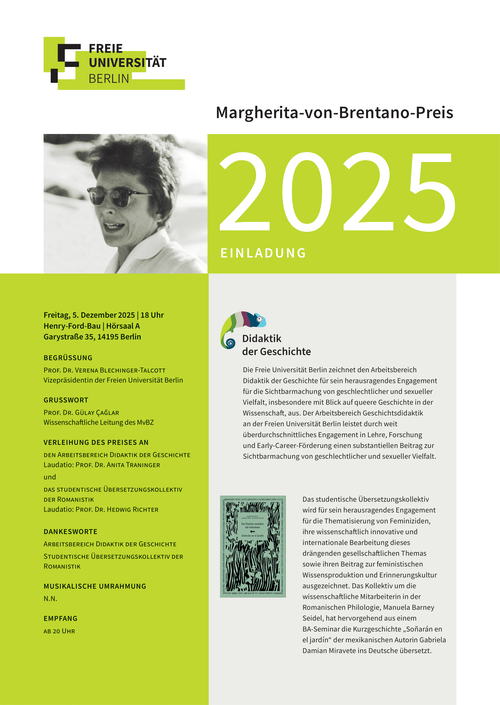 Verleihung des Margherita-von-Brentano-Preises 2025